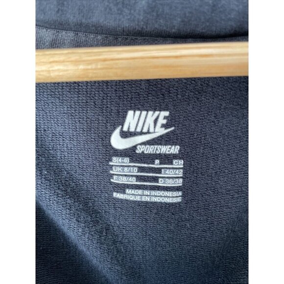 Nike Black Short Sleeve V Neck Drawstring Pocket Shirt Women’s S - Picture 2 of 3